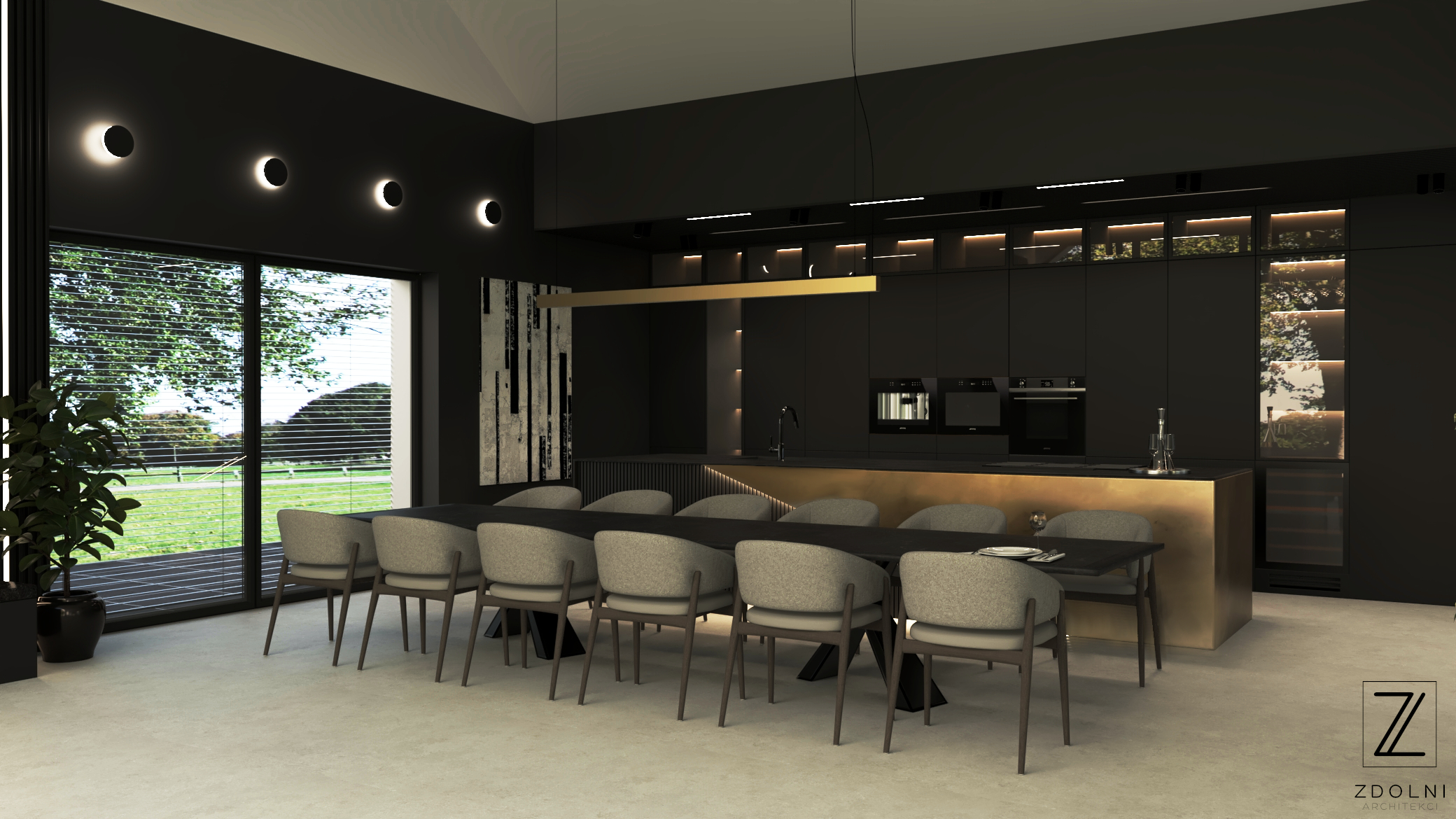 DOM 239 m2, POZNAŃ/Salon z kuchniąw2 (2).jpg